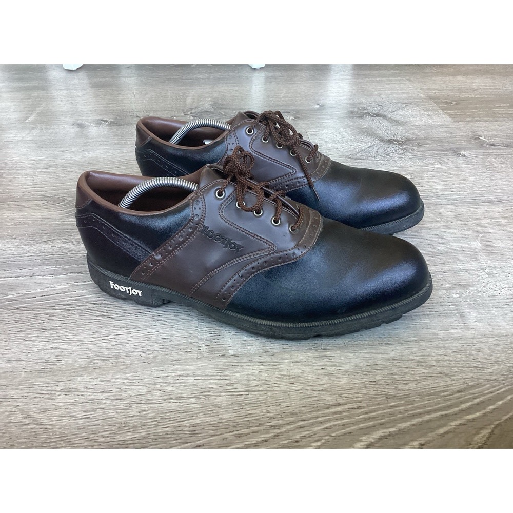 FootJoy GreenJoys 45575 Golf Shoes Spikes Mens Size 12 M Brown Black